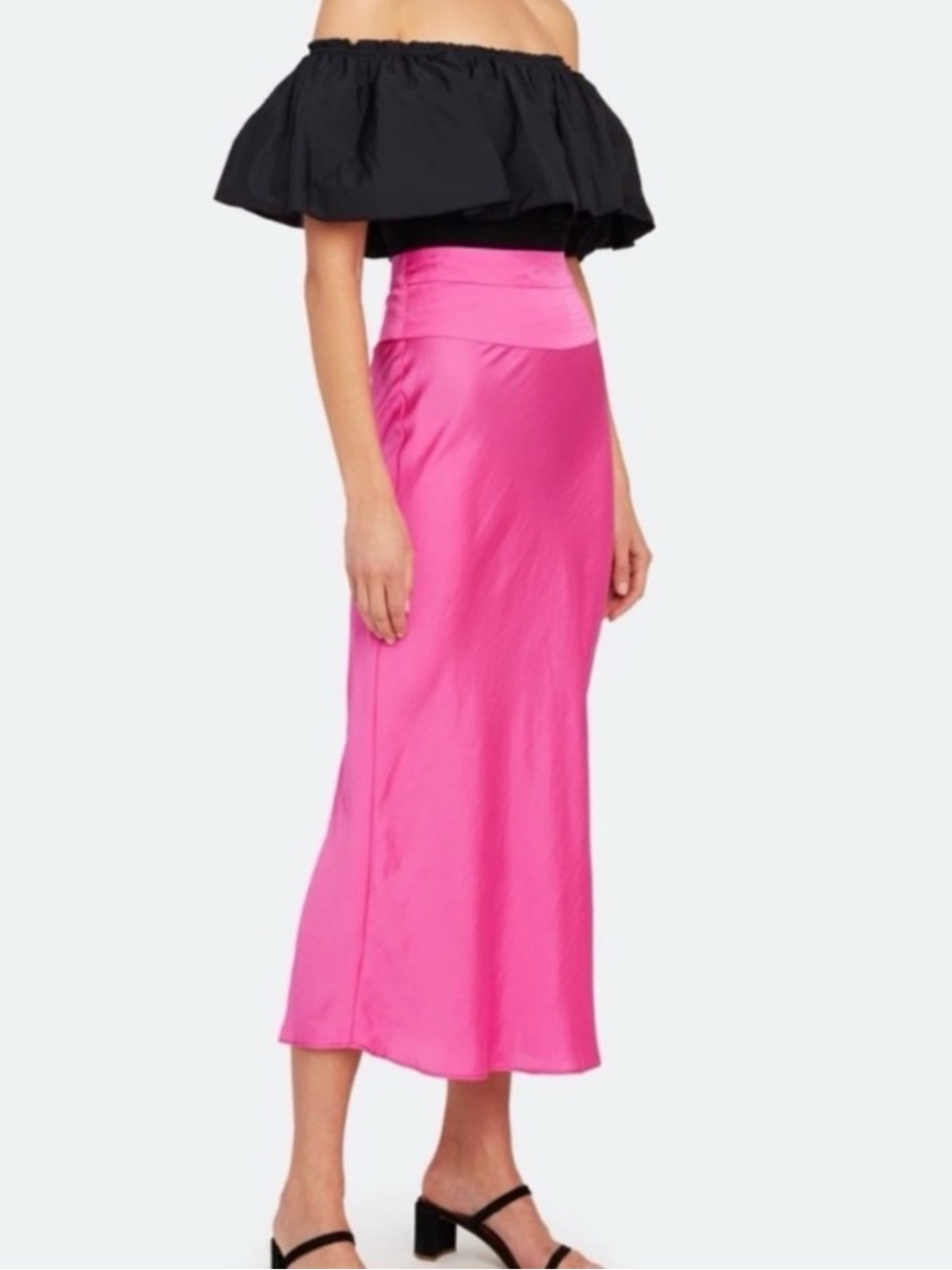 Free People Normani Satin Skirt - Raspberry - 0